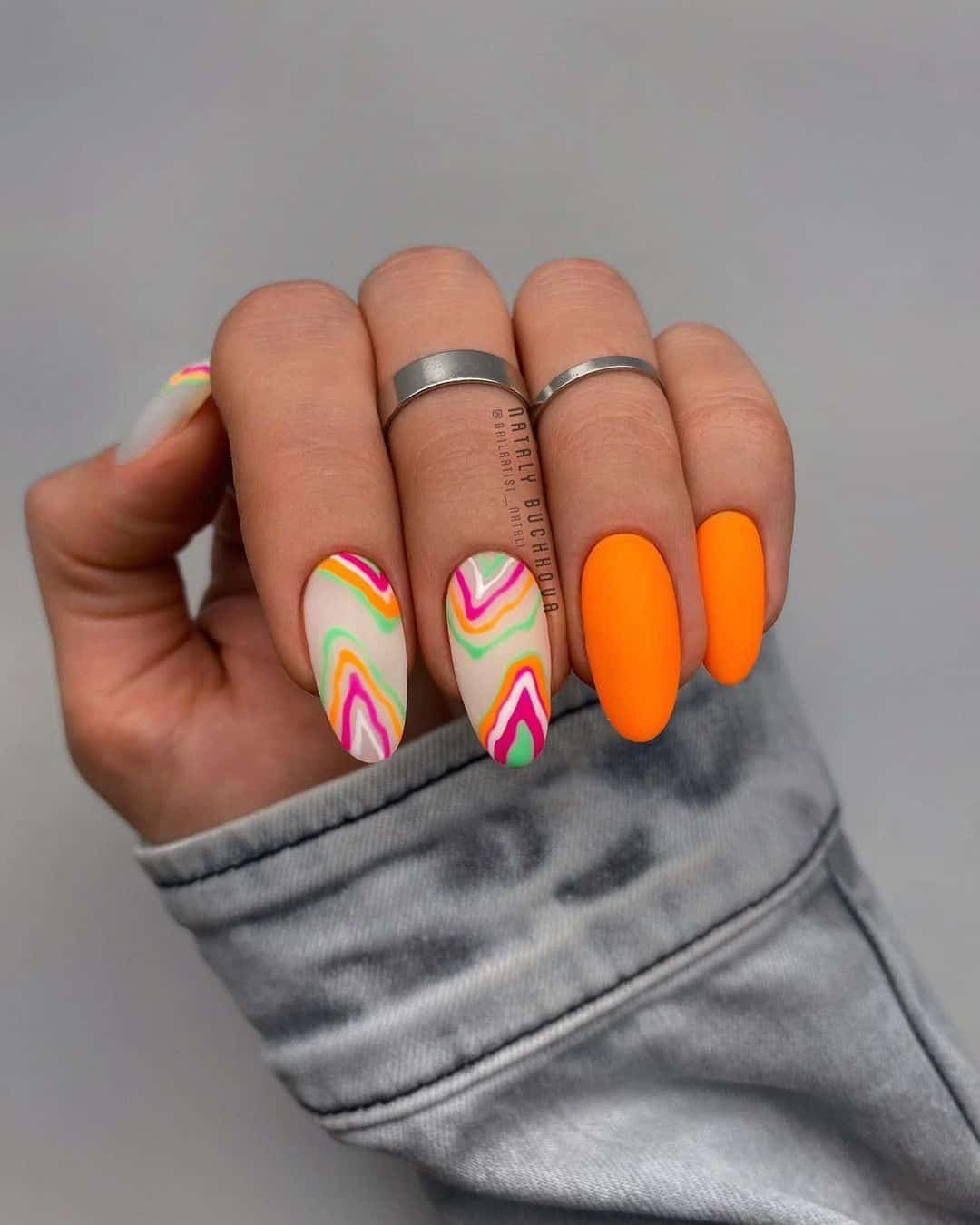 Short Bachelorette Nails