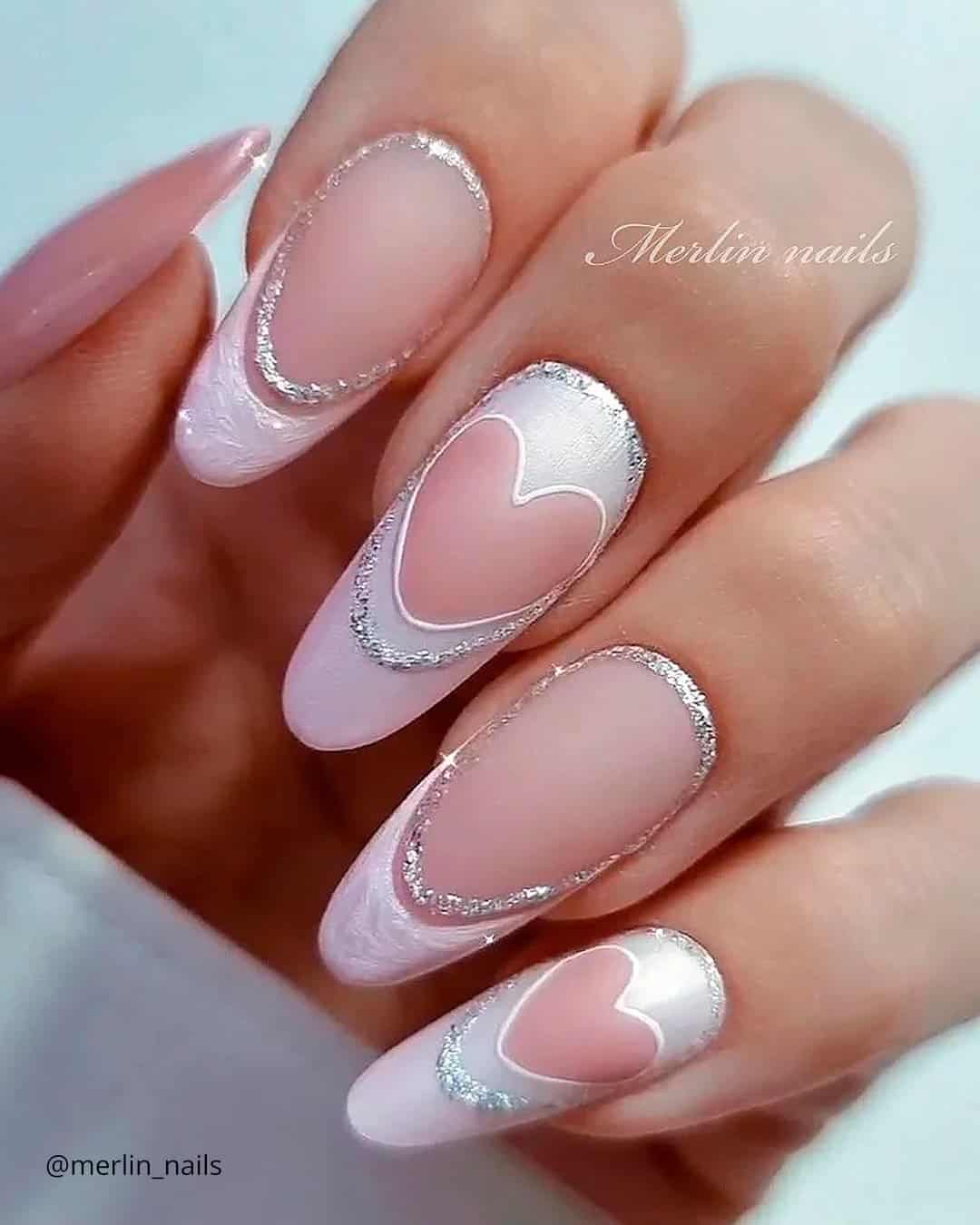 Cute Heart-Shaped Nail Designs