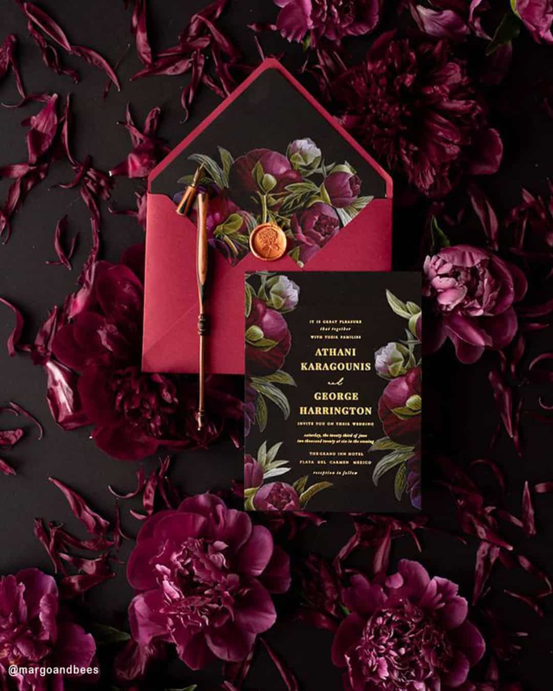 Red and Black Stationery
