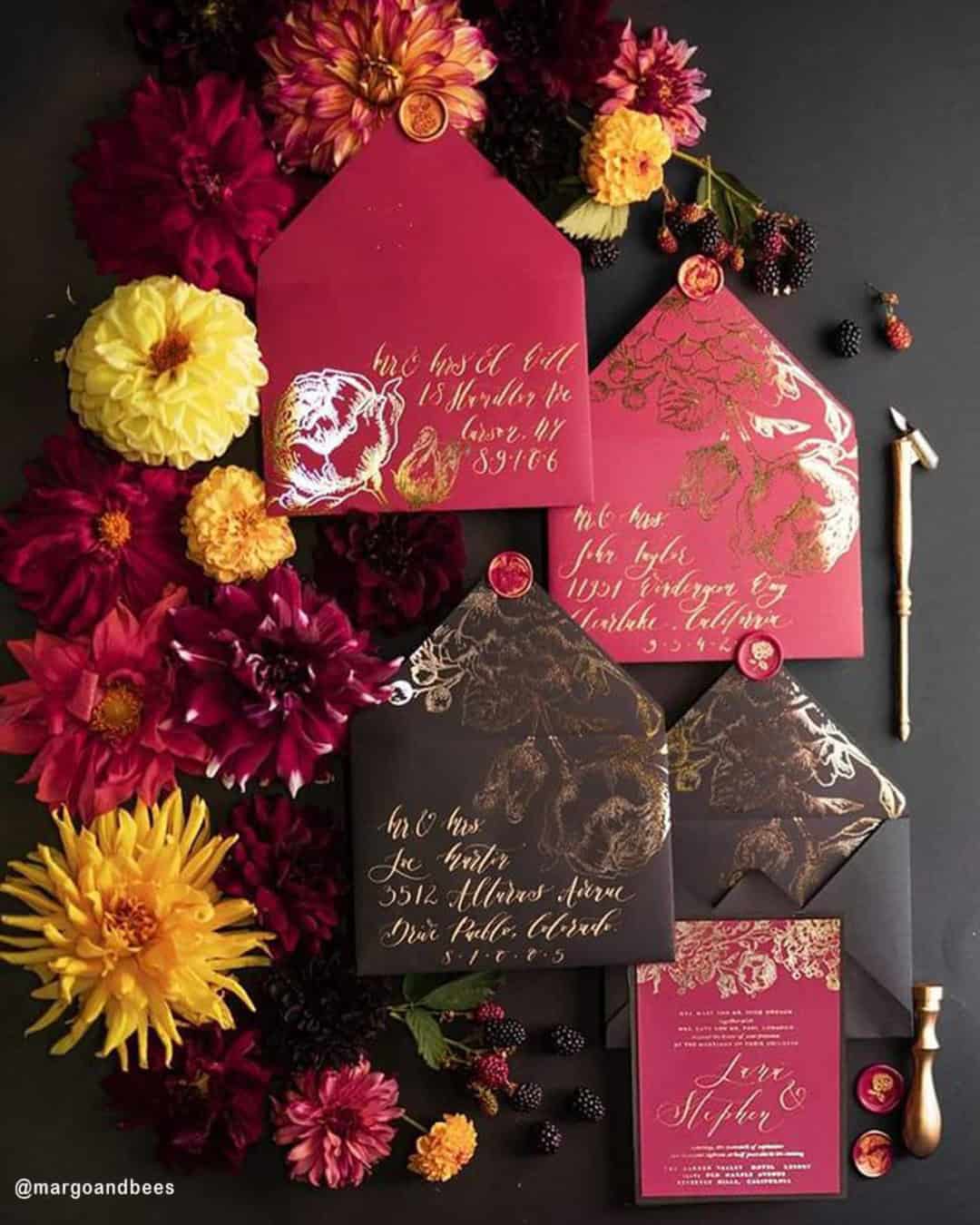 Red and Black Stationery