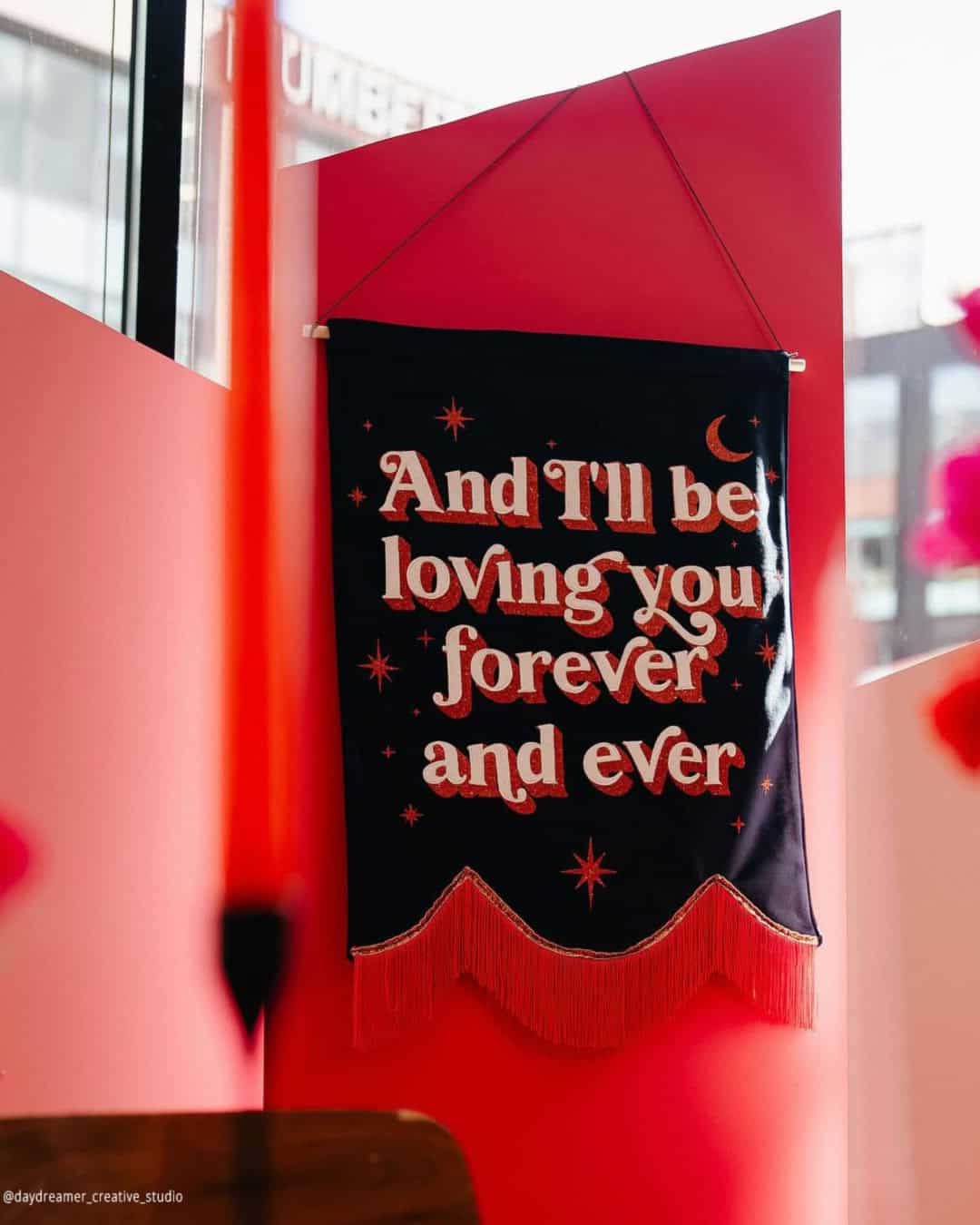Elegant Red and Black Wedding Decor