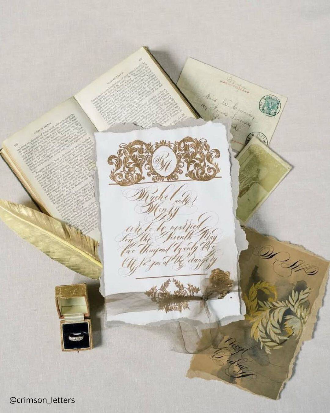 DIY lace wedding invitations