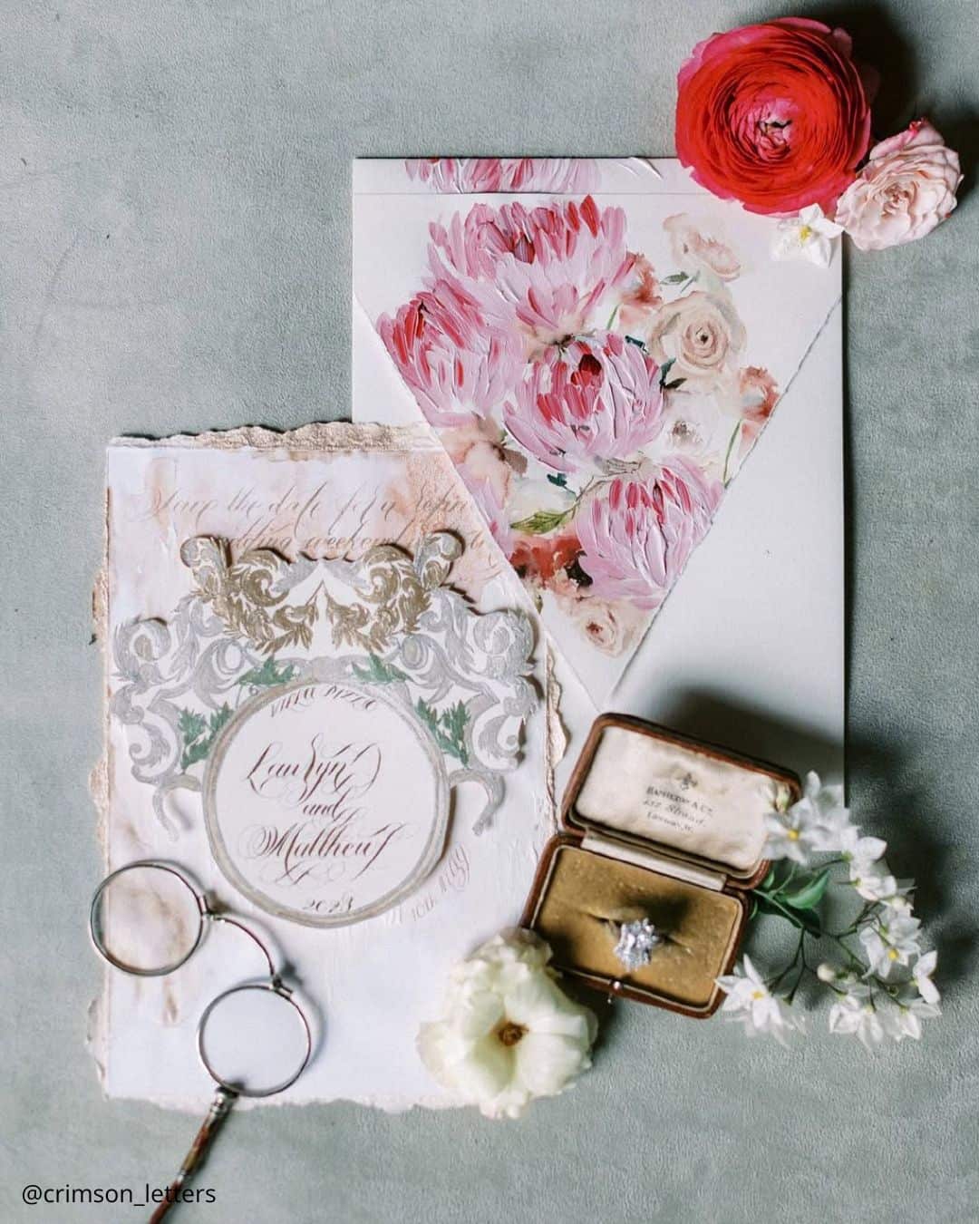 DIY lace wedding invitations