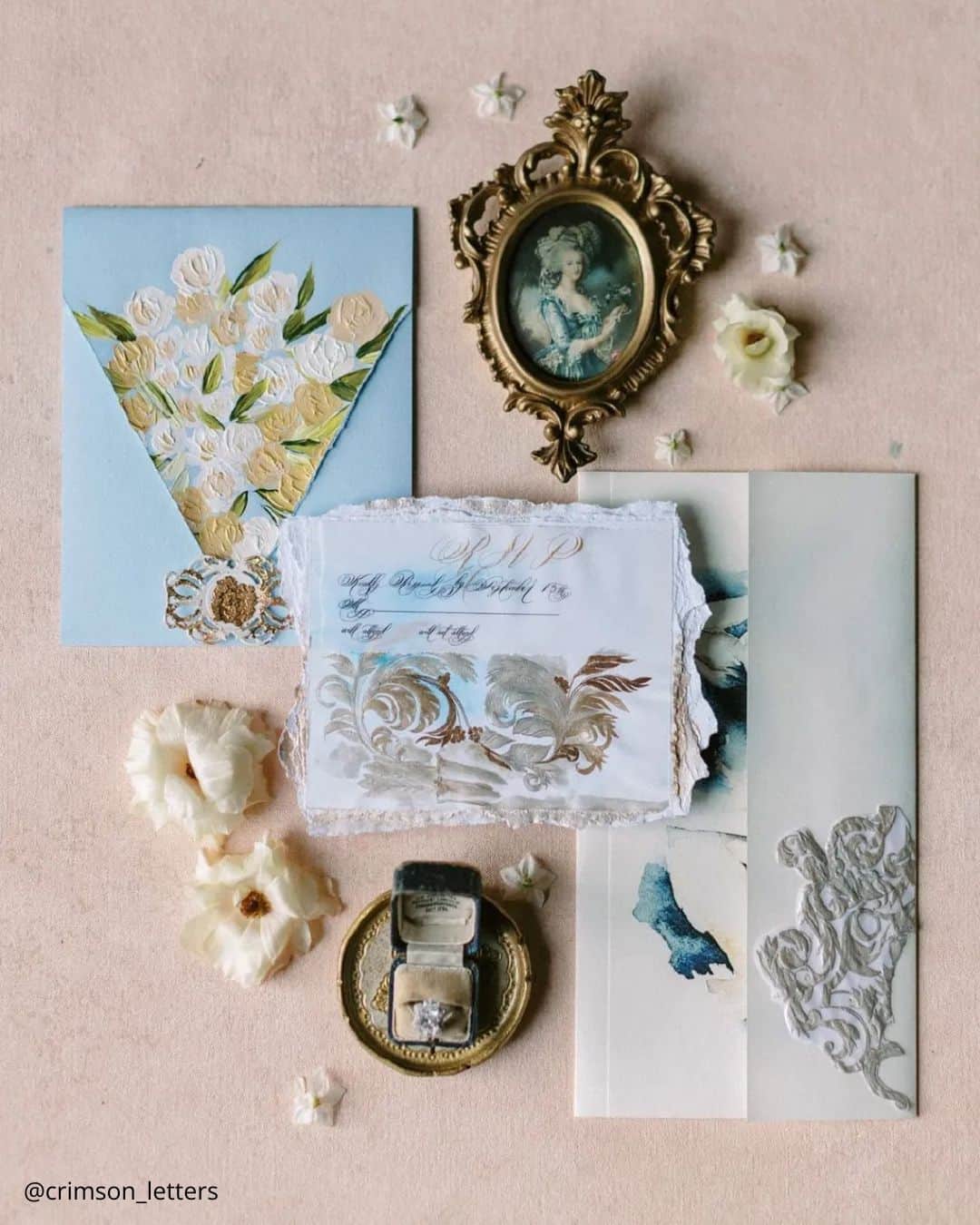 DIY lace wedding invitations