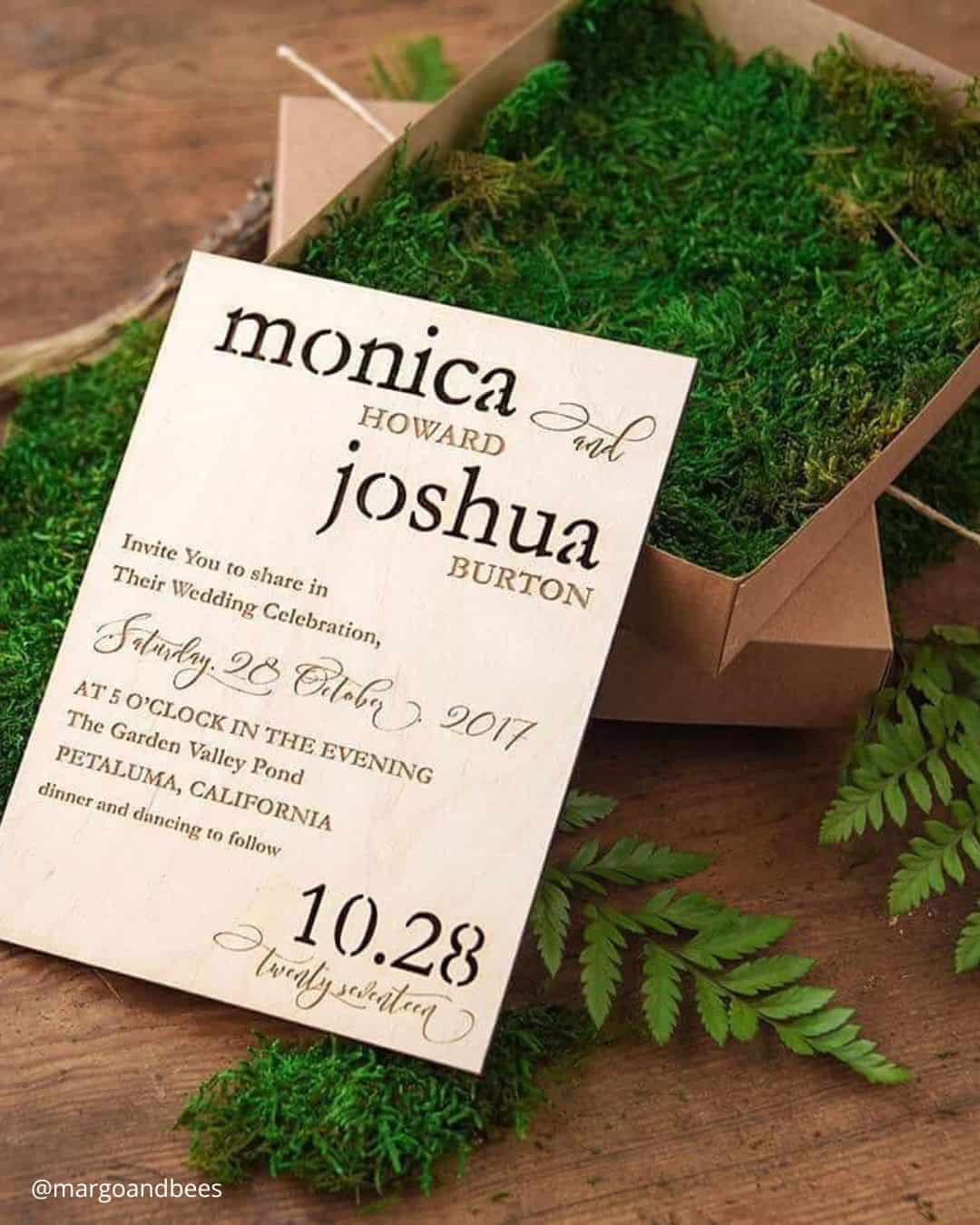 DIY photo wedding invitations