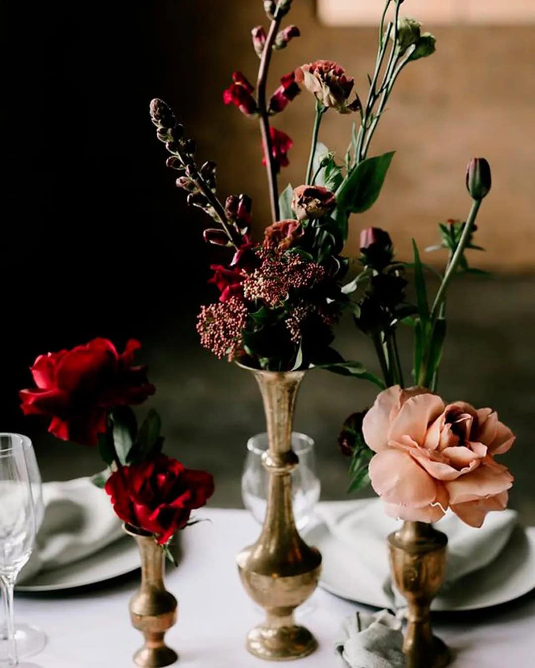 Dark Red, Copper, And Grey