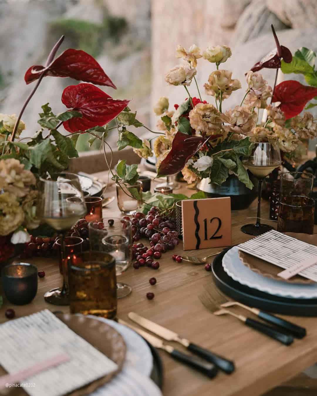 Winter Wedding Table Decorations