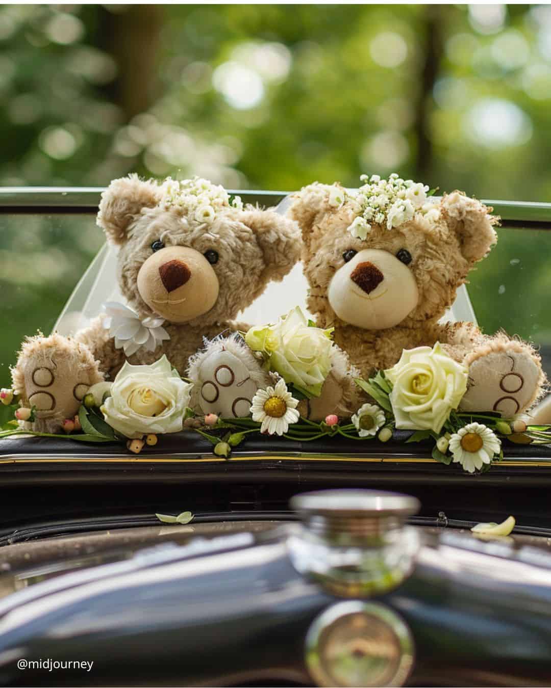Country Wedding Decorated Car