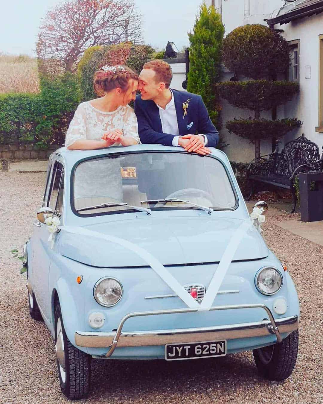 Country Wedding Decorated Car