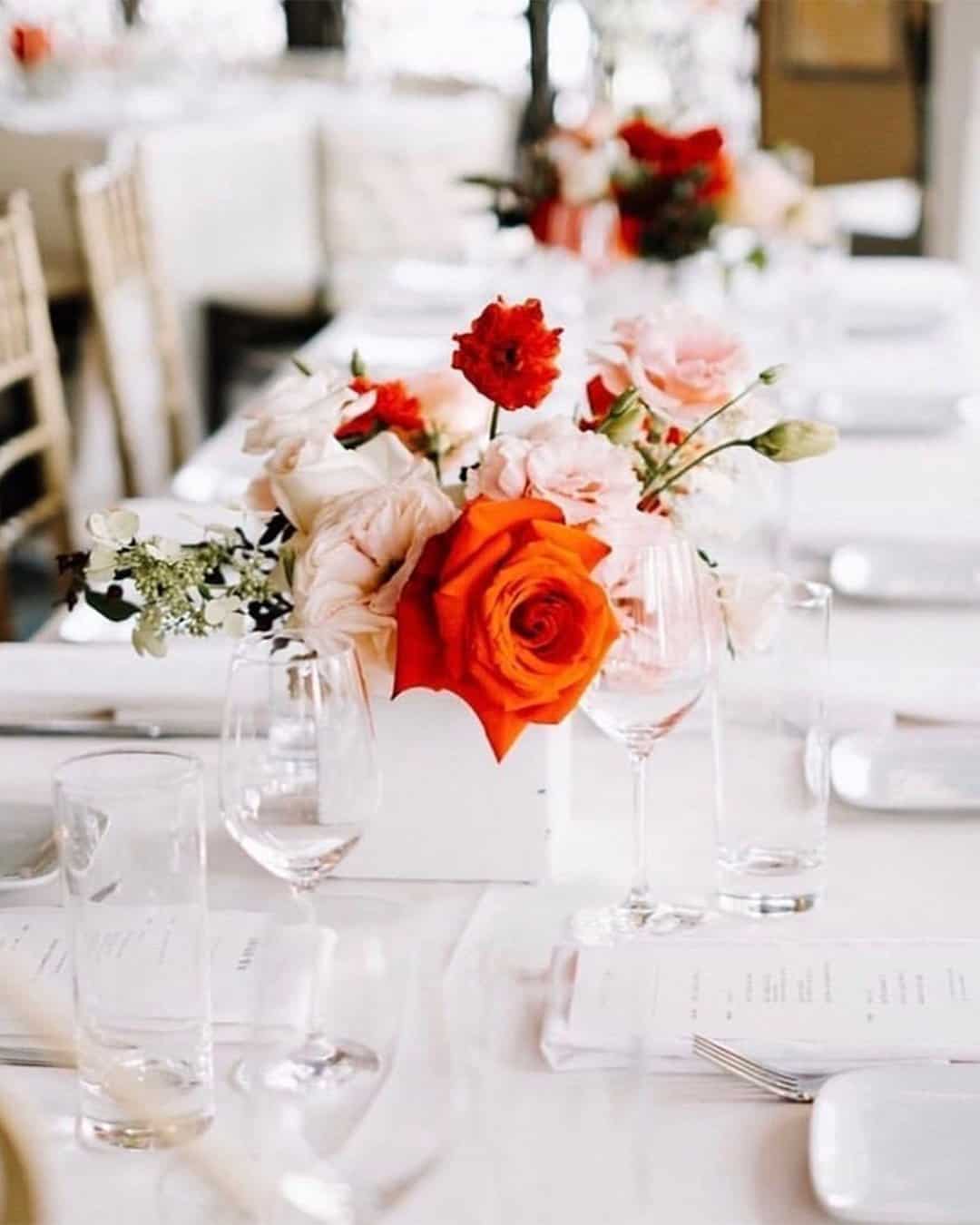 coral wedding decorations colored wedding centerpieces