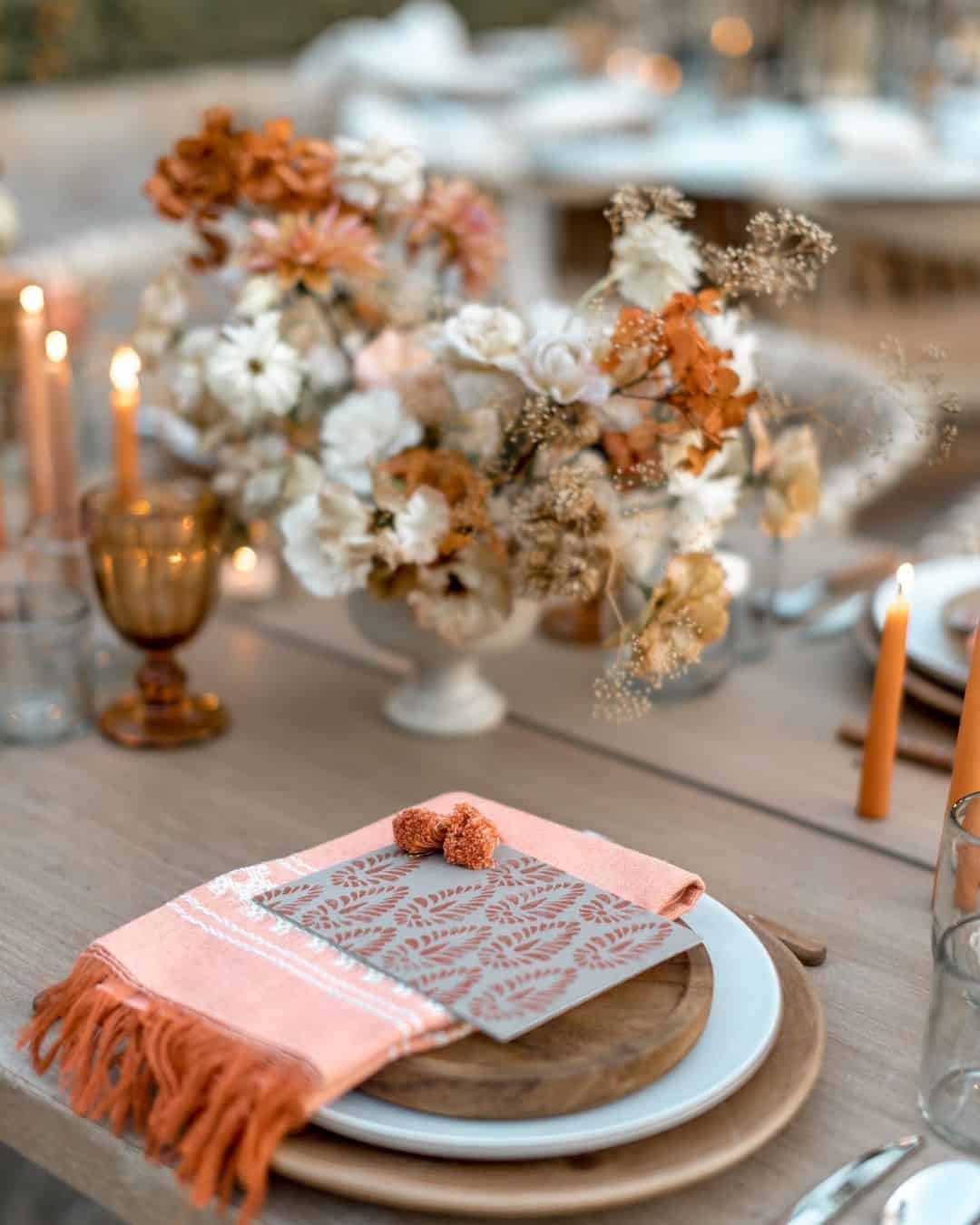 coral wedding decorations table decor