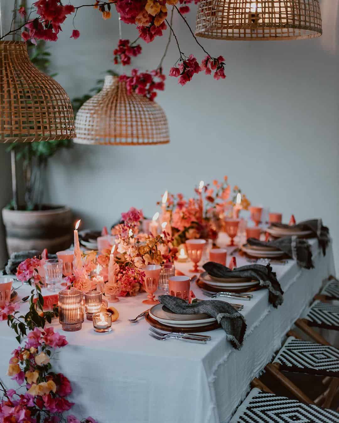 coral wedding decorations table decoration