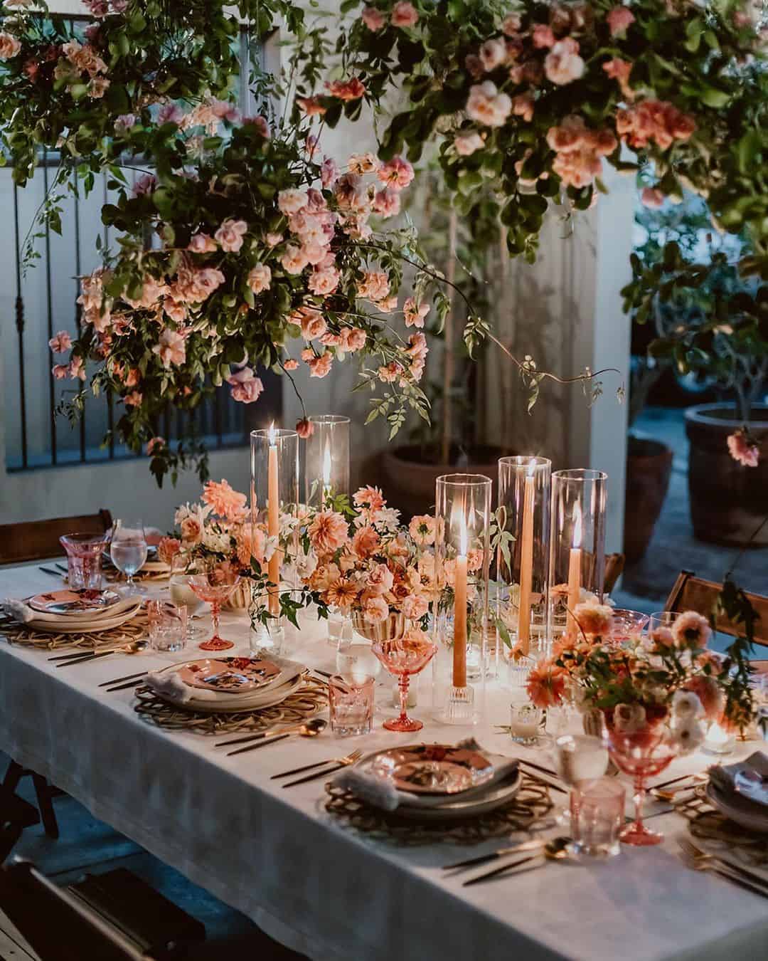 coral wedding decorations wedding reception