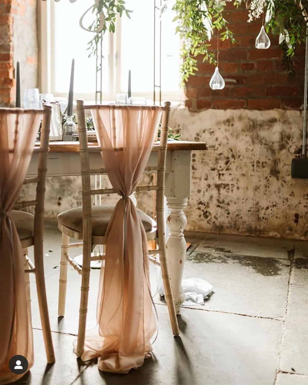 coral wedding decorations ideas for chairs