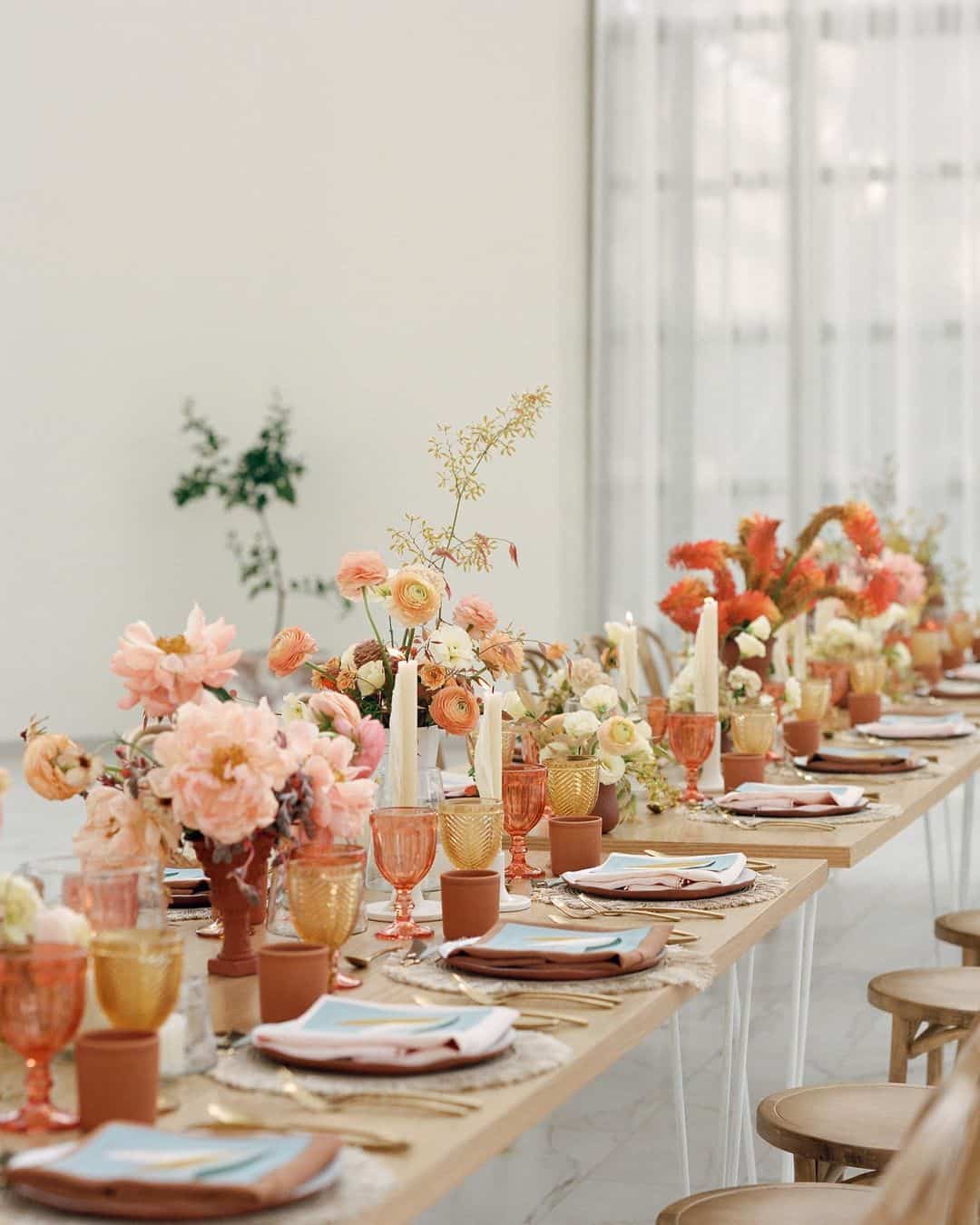 coral wedding decorations coral wedding reception