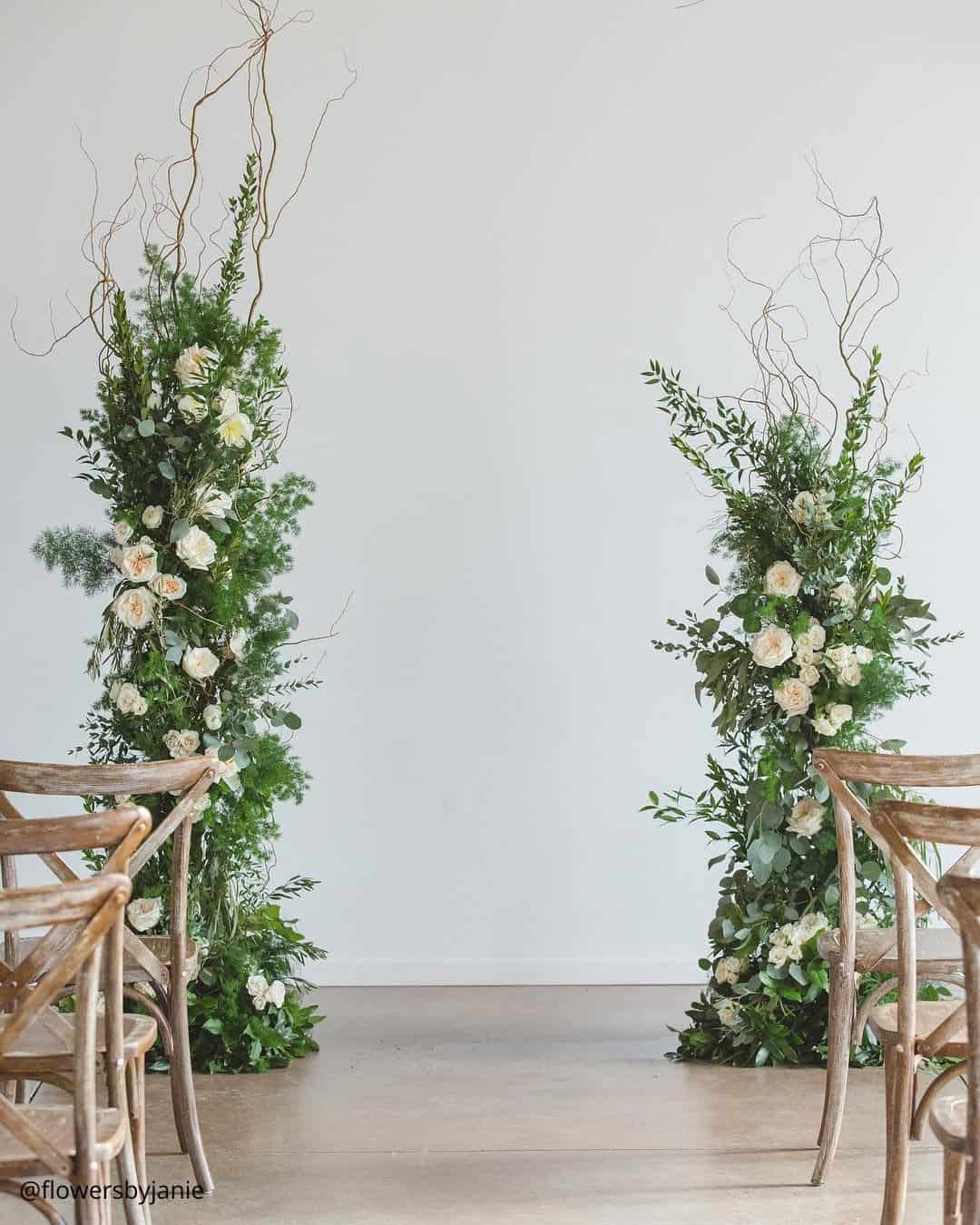 Wedding Decor With Greenery For Chairs