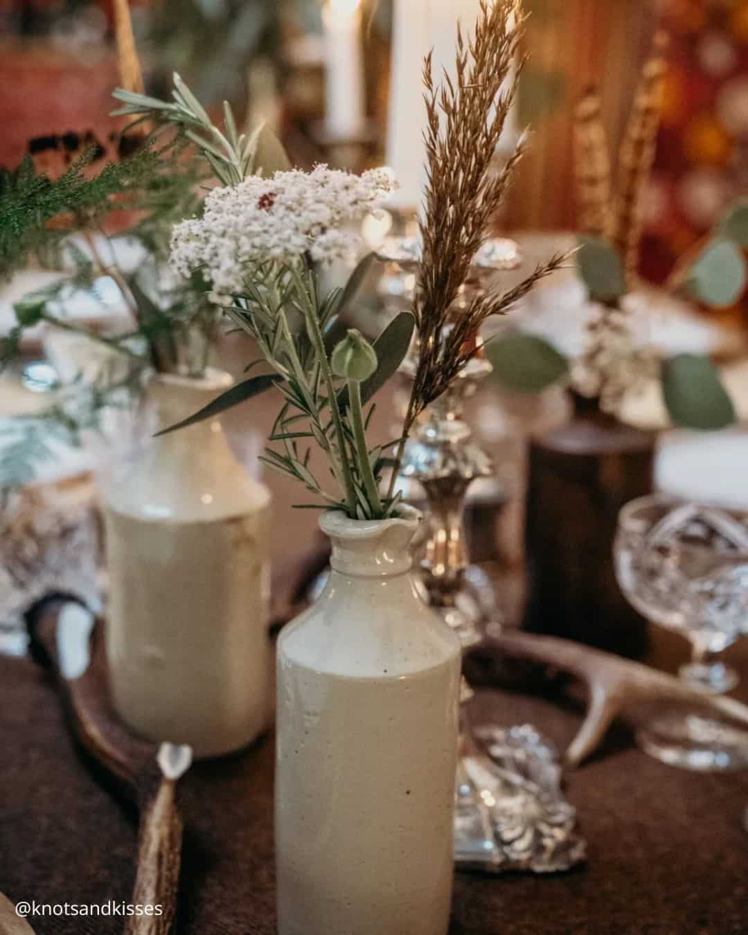 Simple Wedding Reception Decor With Greenery