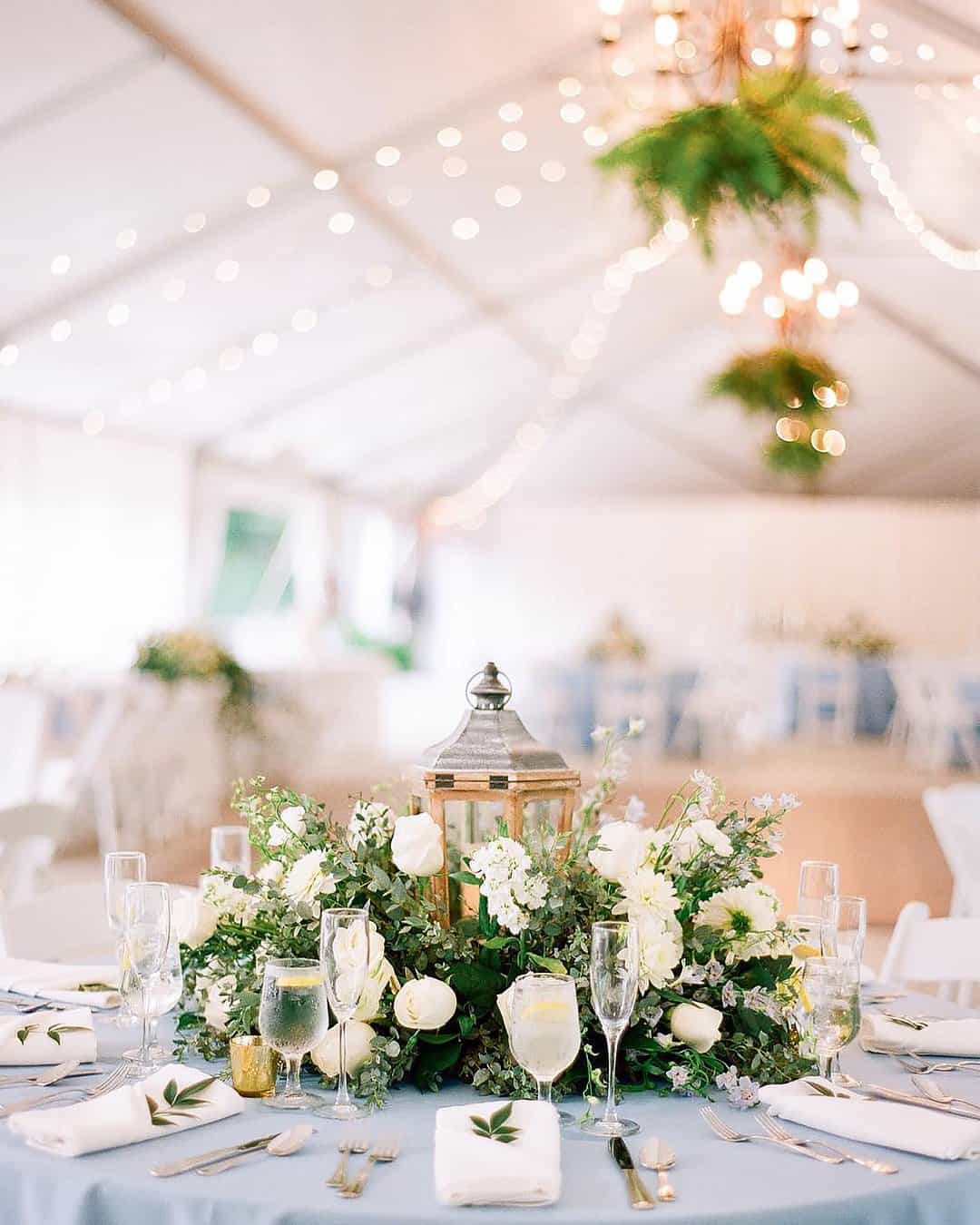 Simple Wedding Reception Decor With Greenery