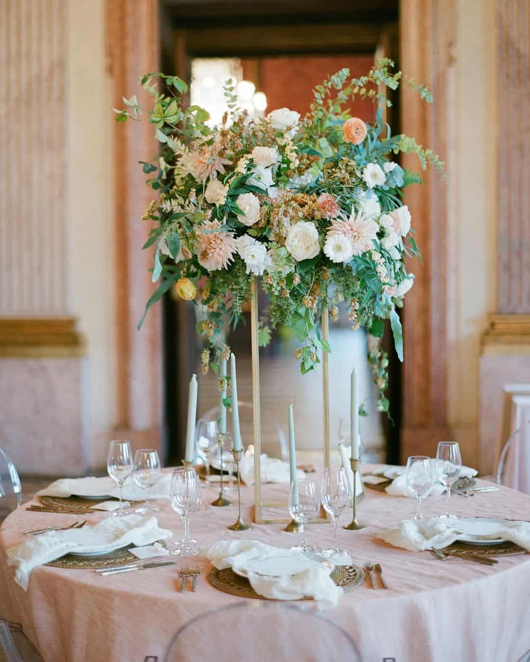 Simple Wedding Reception Decor With Greenery