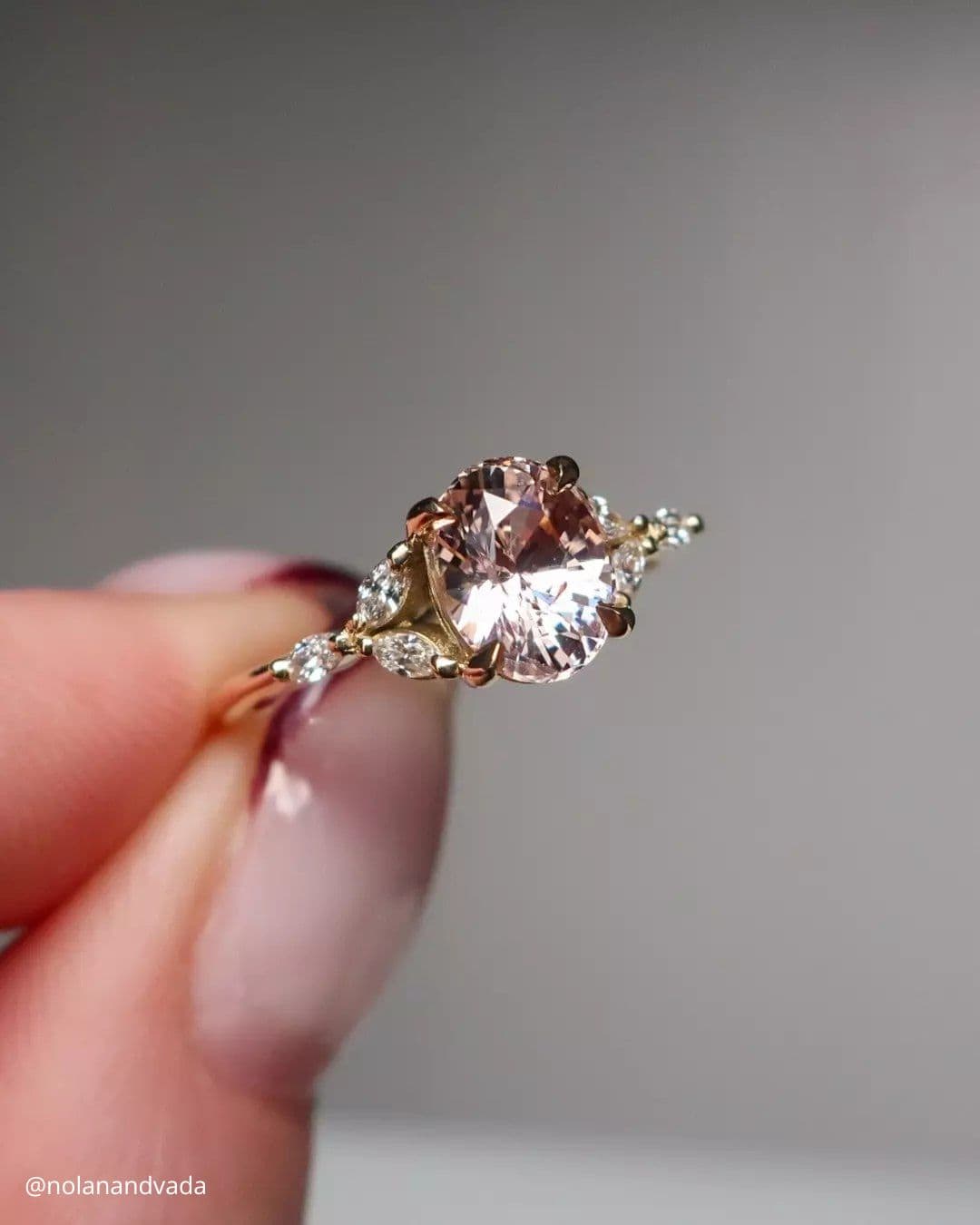 Gorgeous Morganite Ring Sets