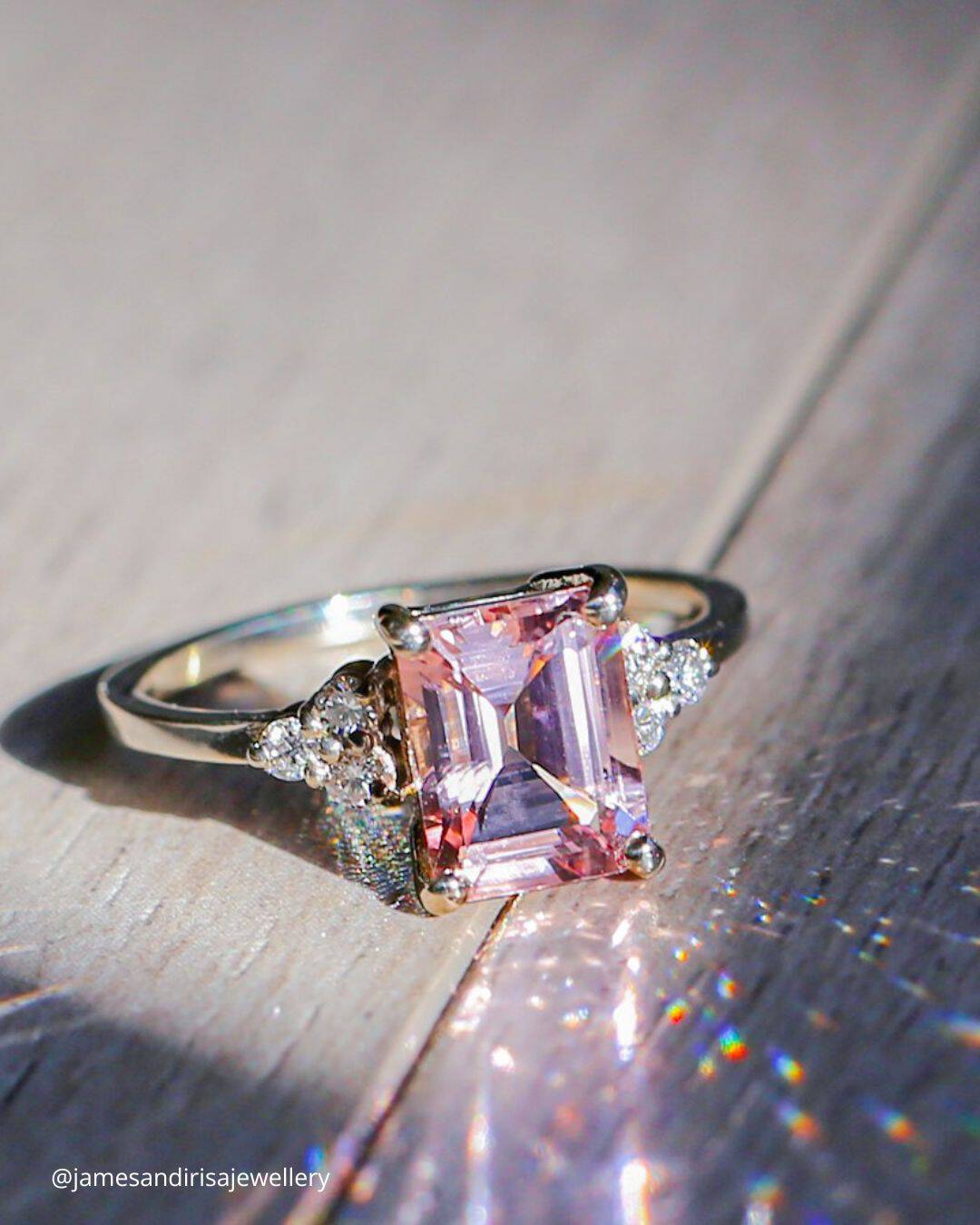 Gorgeous Morganite Ring Sets