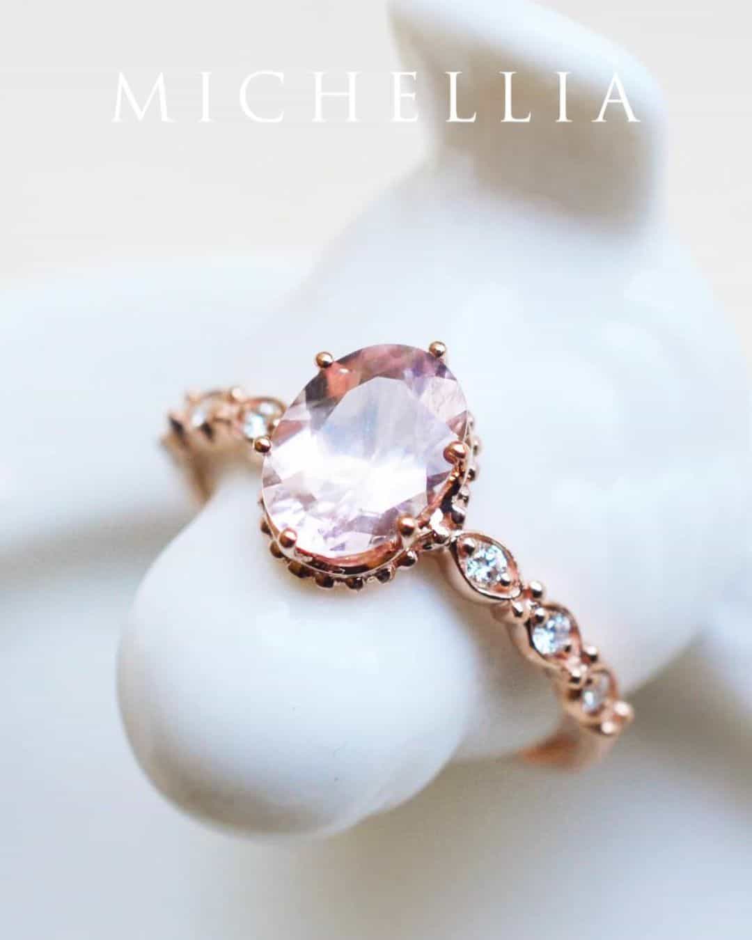 Vintage Morganite Engagement Rings