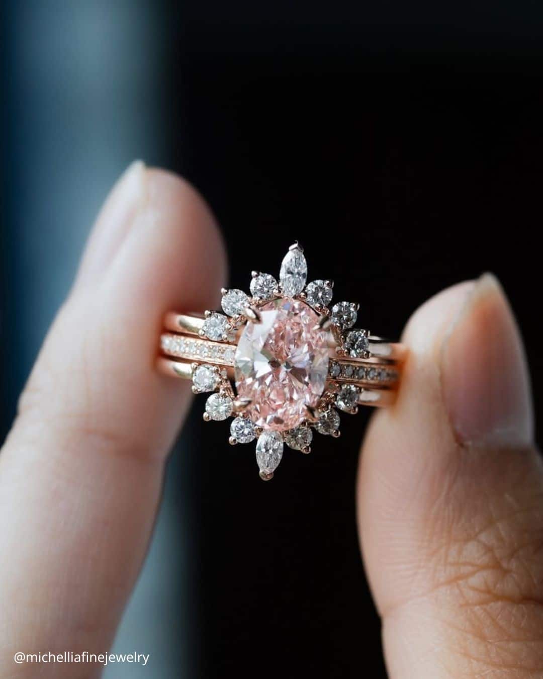 Morganite Rose Gold Engagement Rings