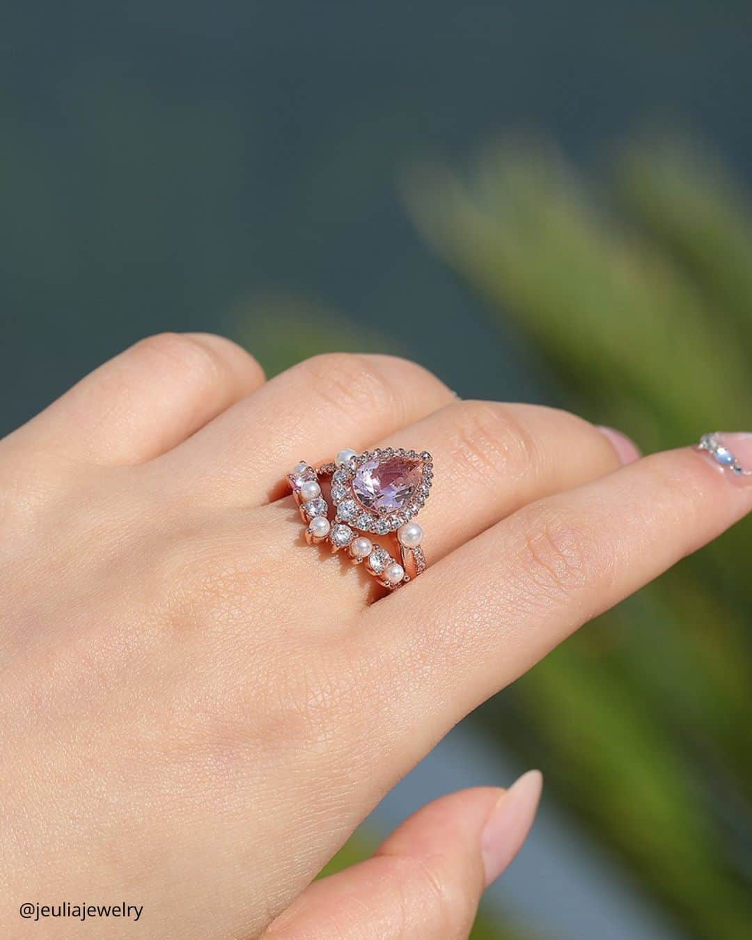 Morganite Rose Gold Engagement Rings