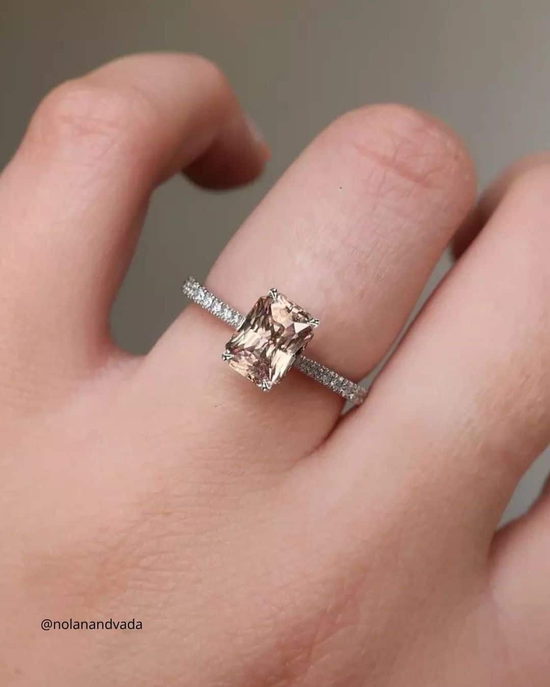 Oval-Cut Morganite Rings