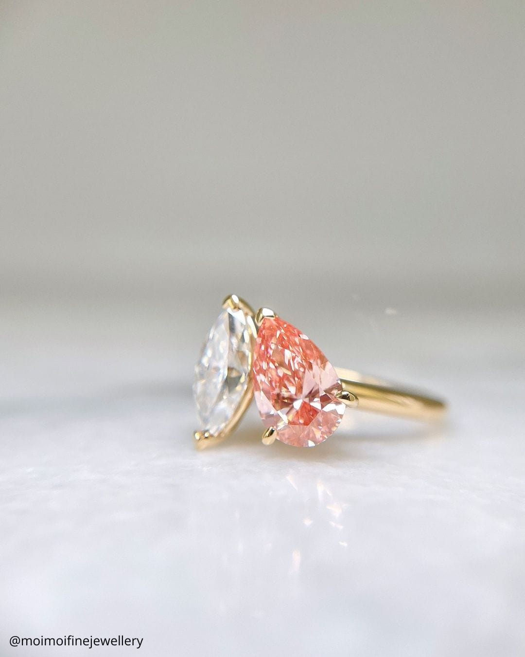 Oval-Cut Morganite Rings