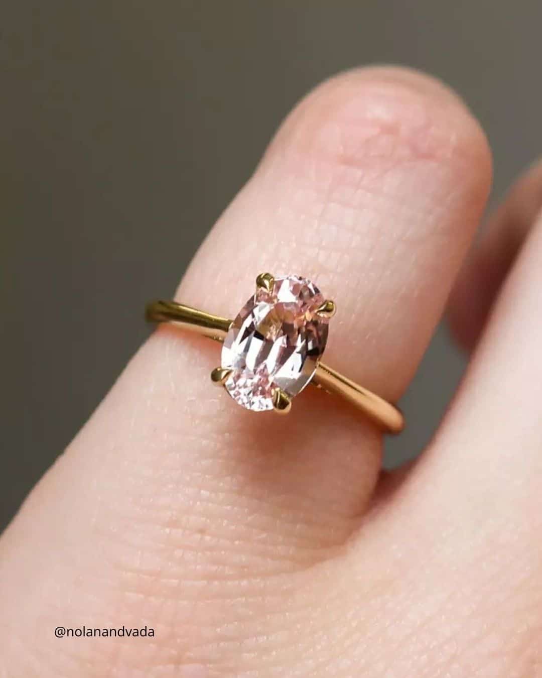 Emerald Cut Morganite Rings