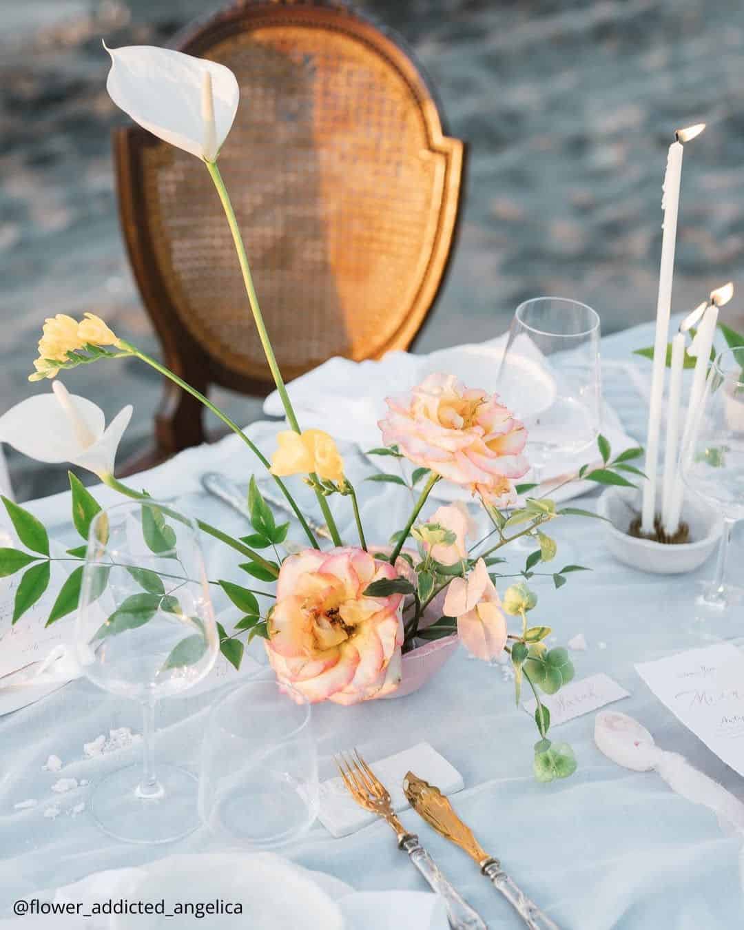 Flower Arrangement For A Wedding