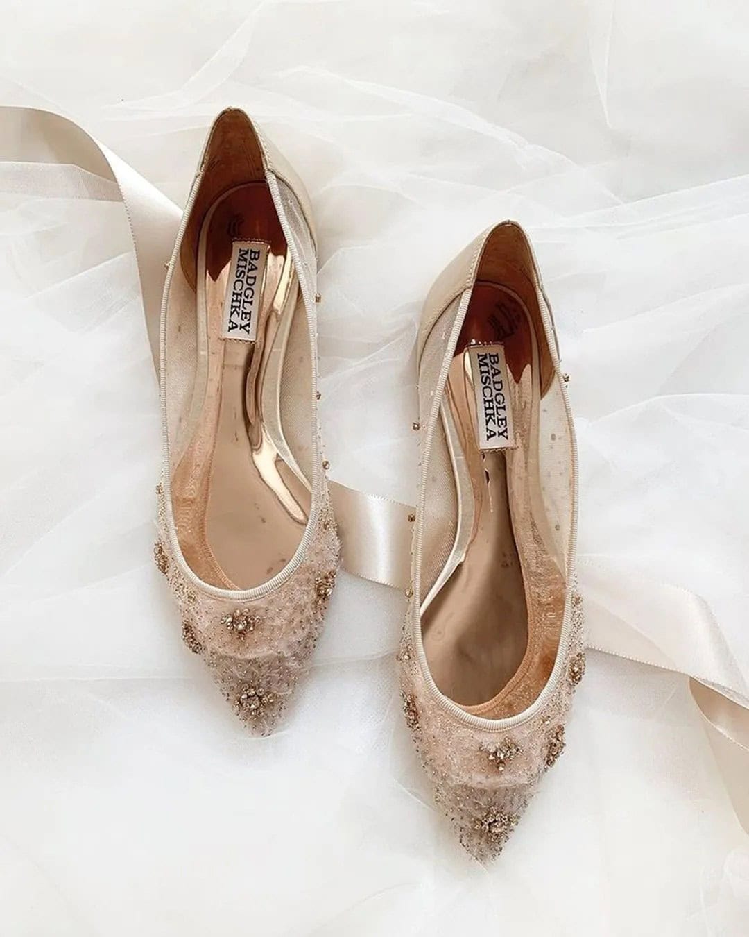 Lace Nude Wedding Party Shoes