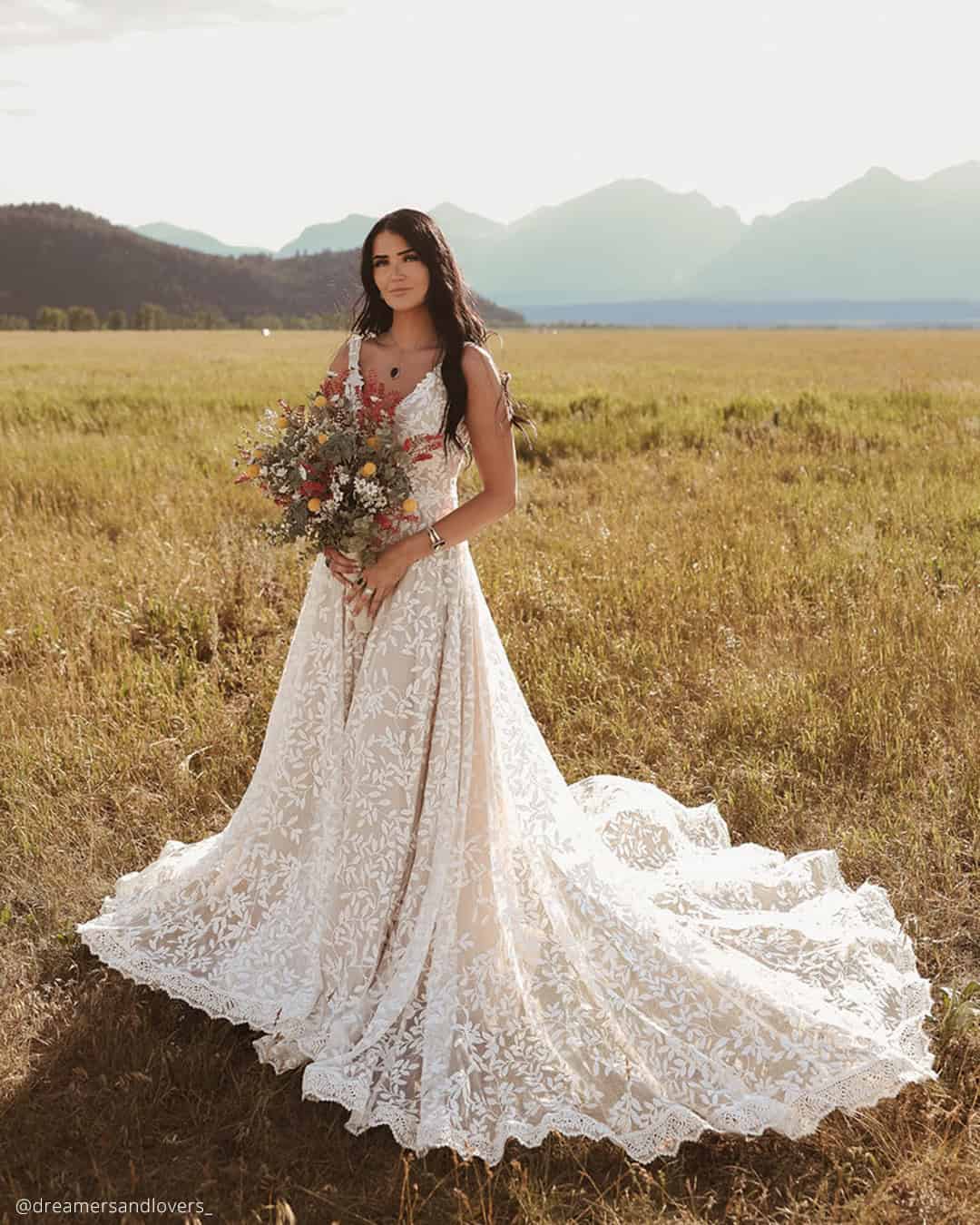 Boho Rustic Wedding Dresses