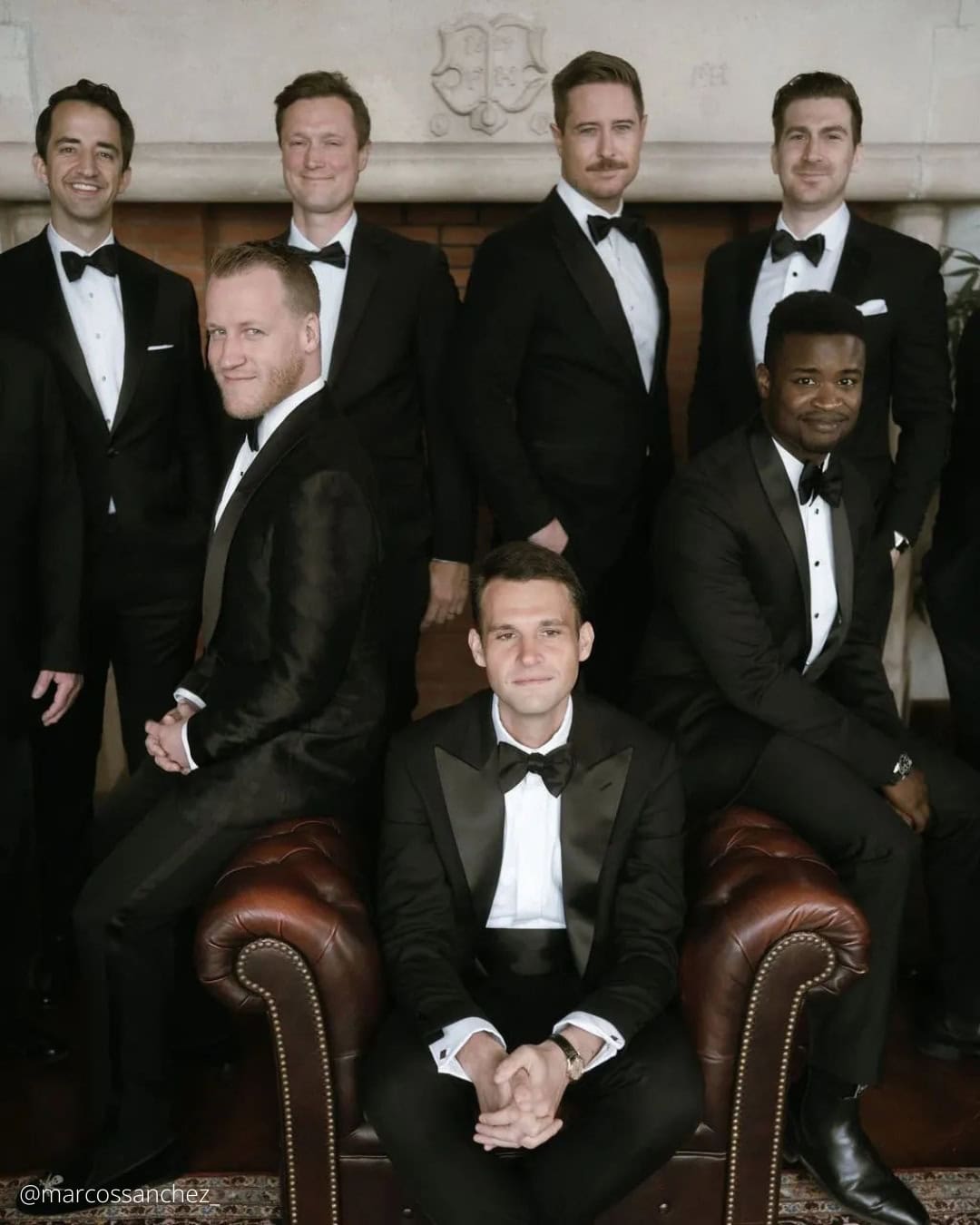 With Friends of the Groom
