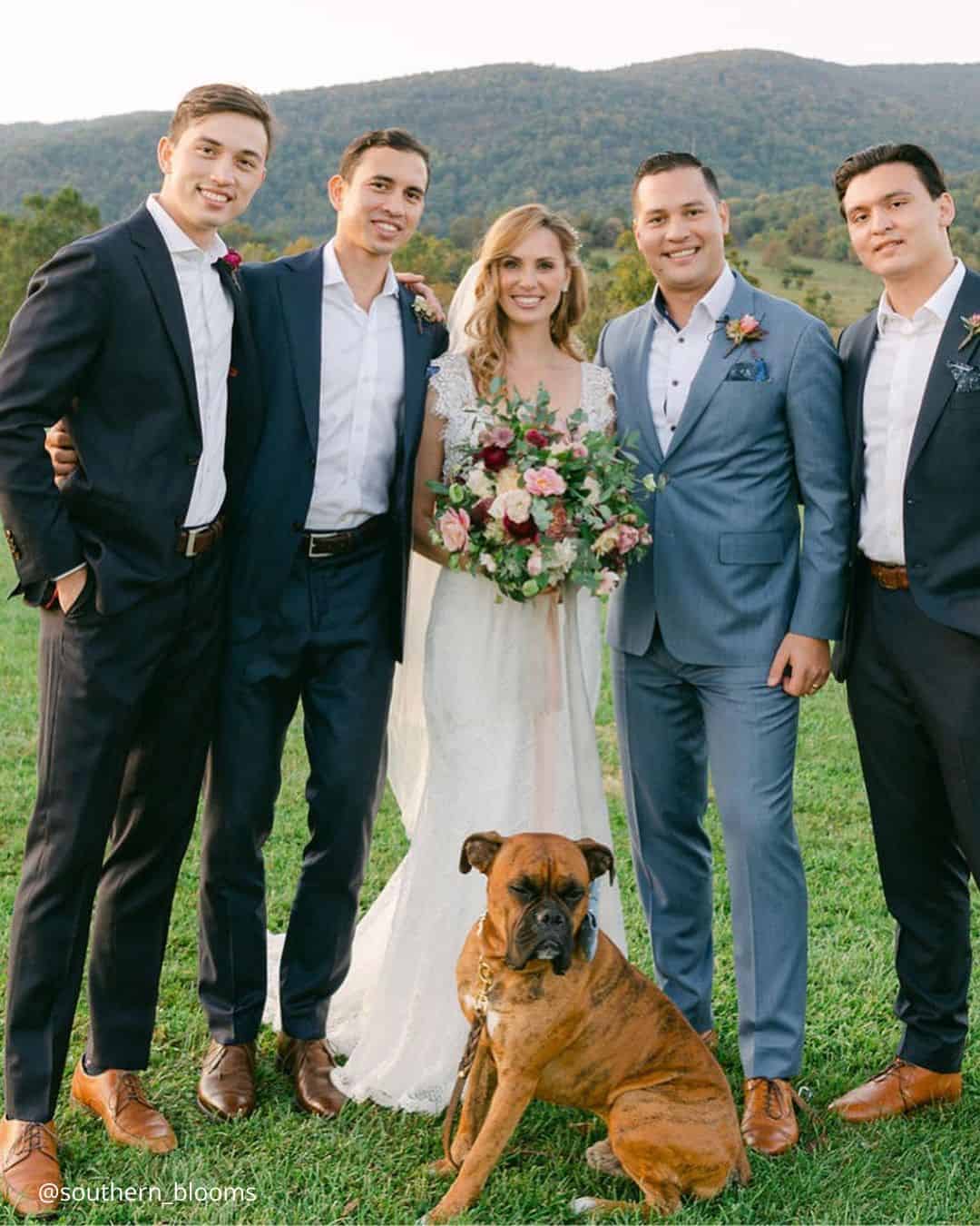 With Friends of the Groom