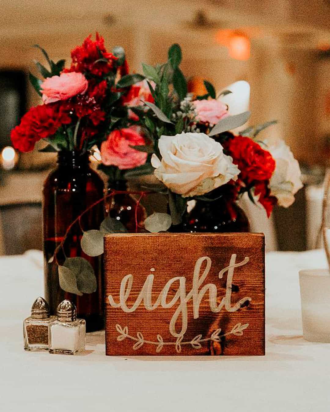 Red And White Flower Arrangements