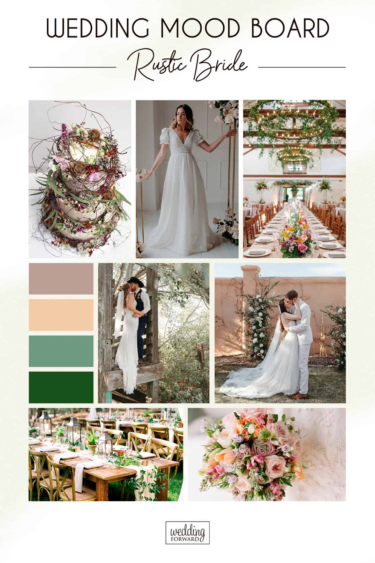 Wedding Mood Board For Rustic Bride