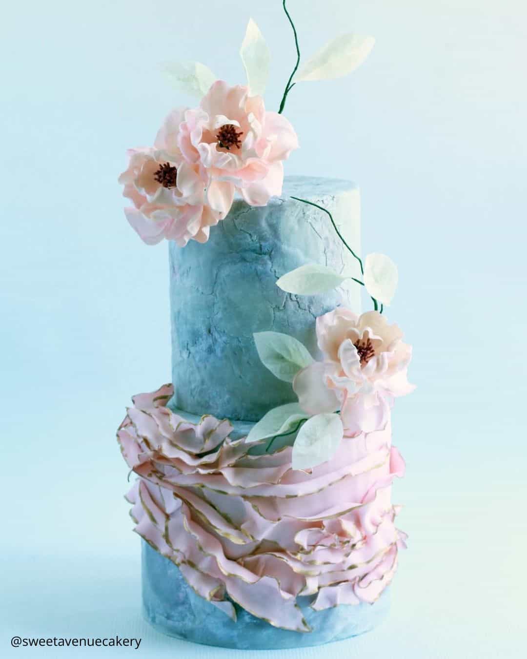 Blue Spring Wedding Cakes