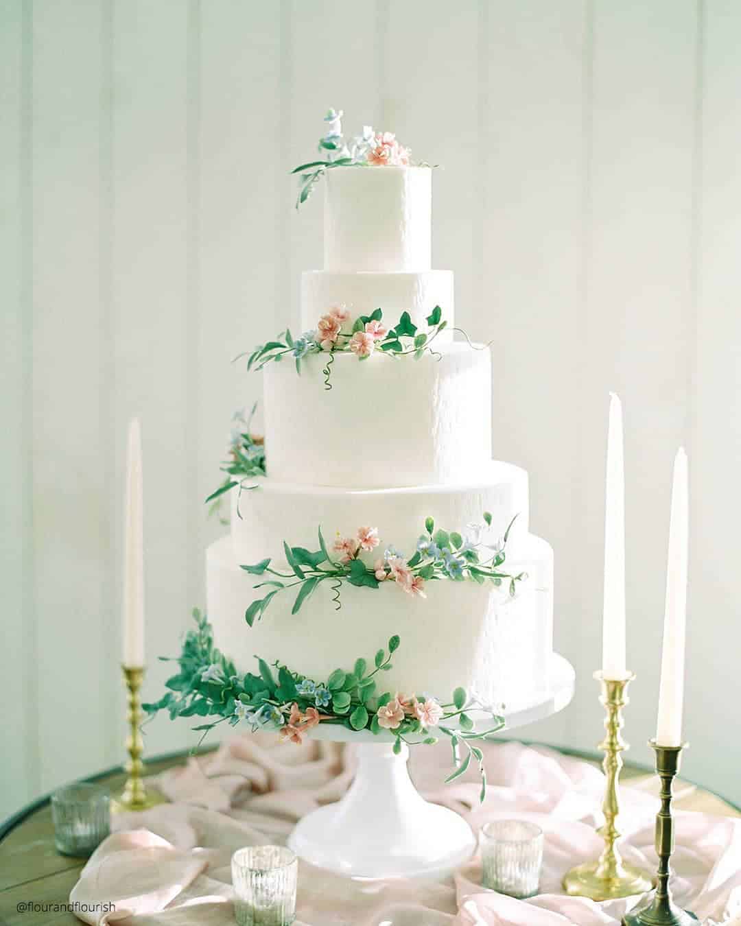 Pink Spring Wedding Cakes