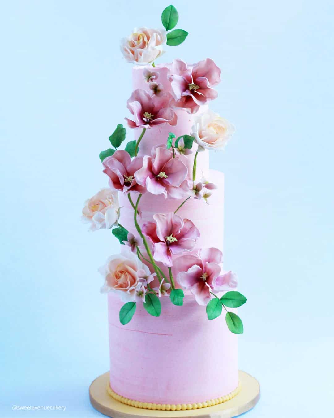 Pink Spring Wedding Cakes