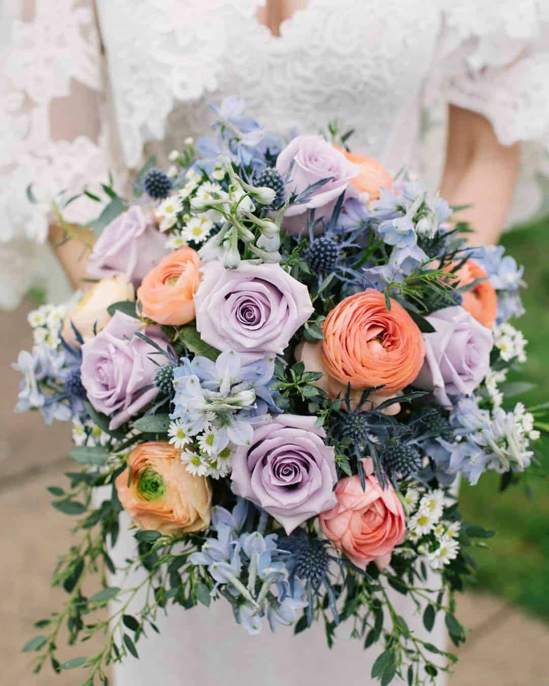 Powder Blue and Peach