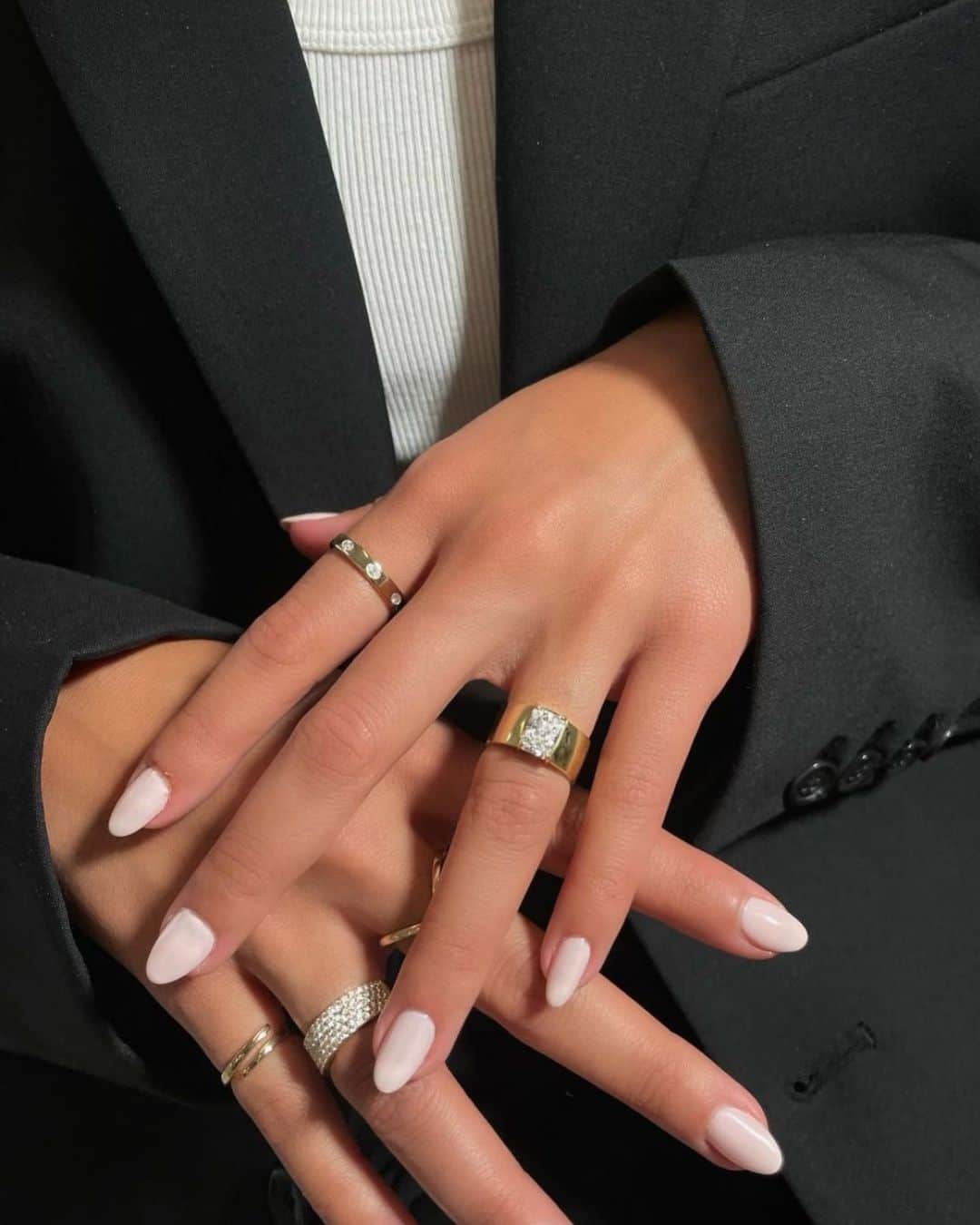 Rose And White Gold Wedding Sets