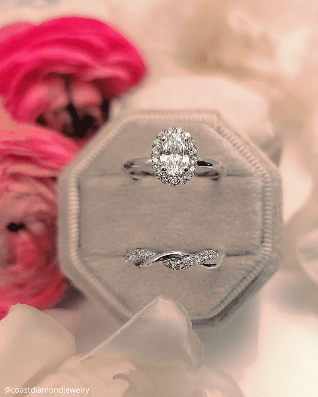 Wedding Rings With Pave Band