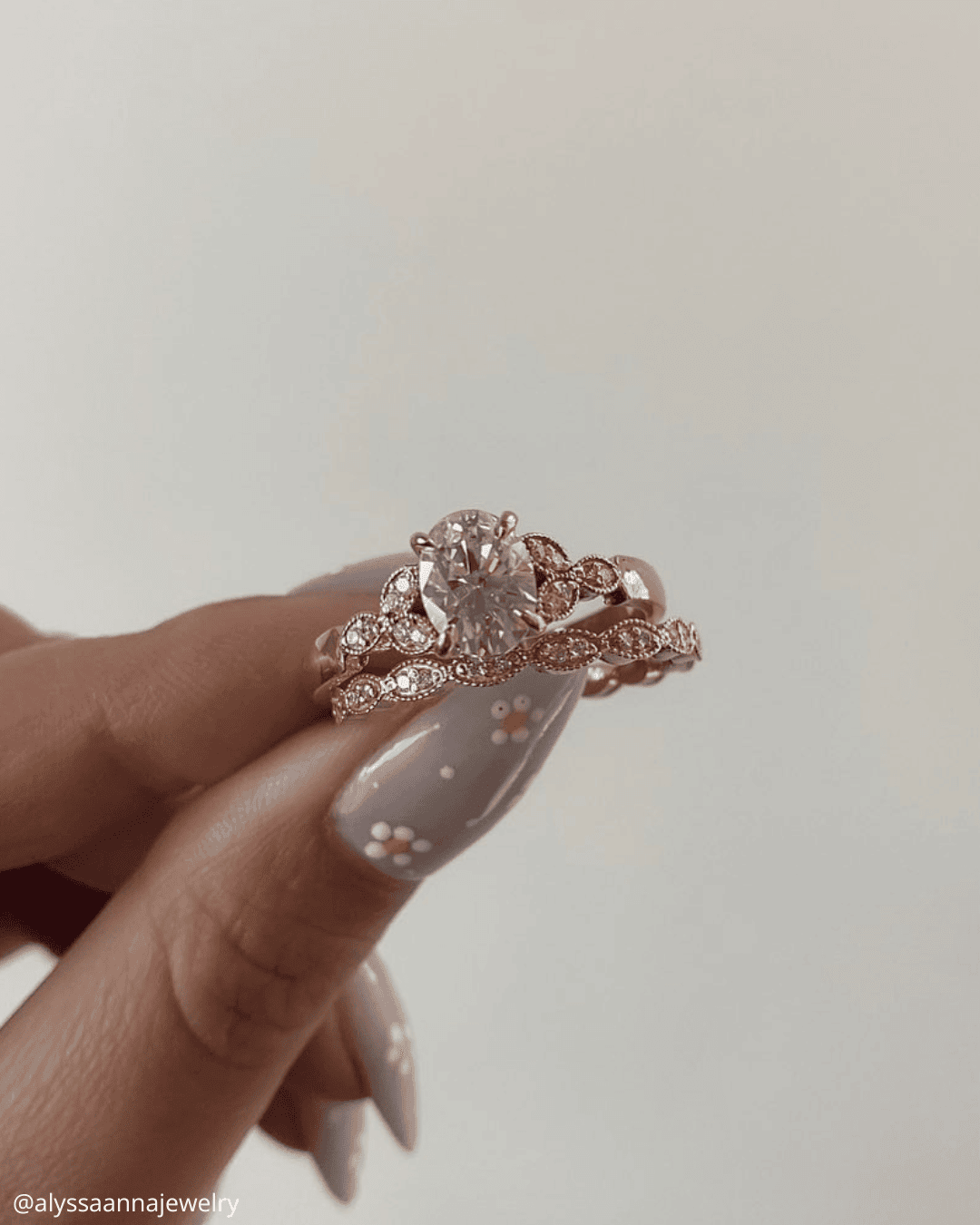 Rose Gold Vintage Bridal Sets