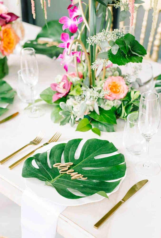 Tropical Reception Decor