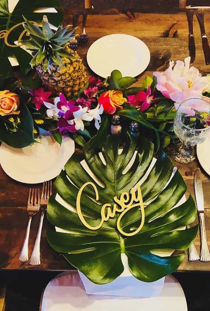 Tropical Reception Decor