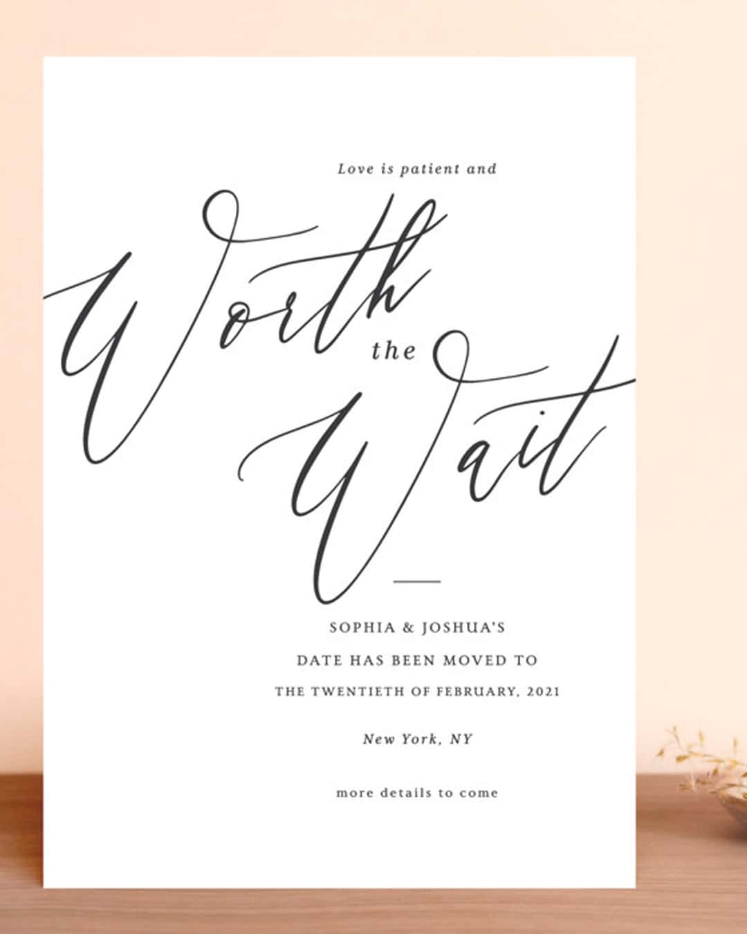 Change The Date Wedding Cards