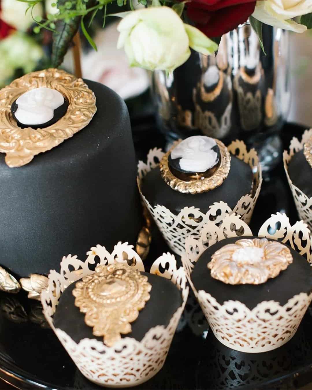 Royal Blue Wedding Cupcakes