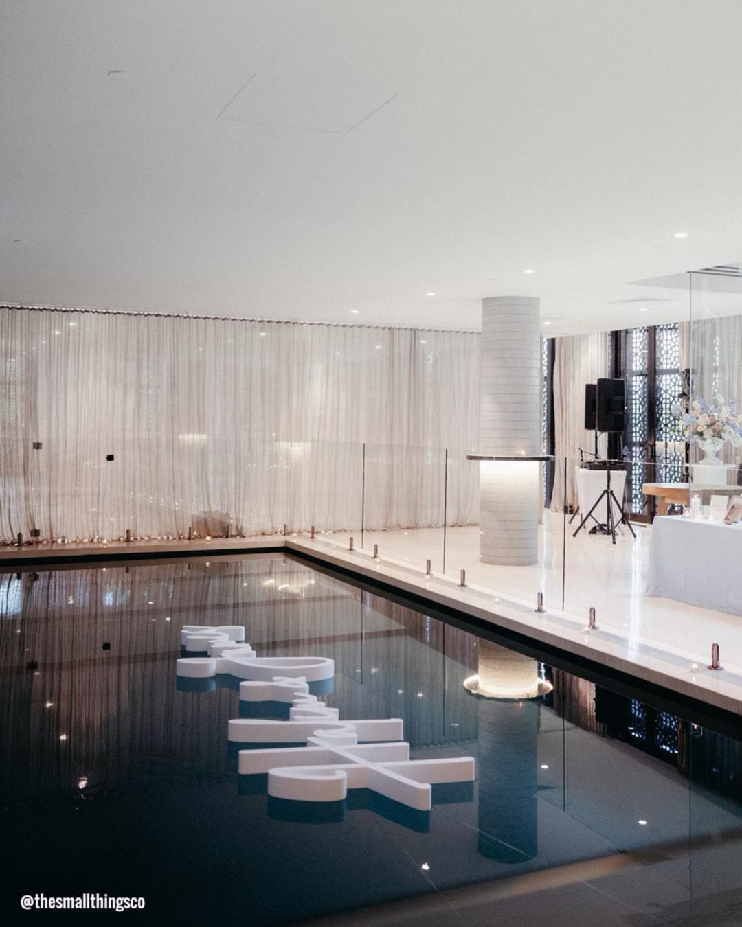 Floating Pool Decor Ideas For Wedding Ceremony